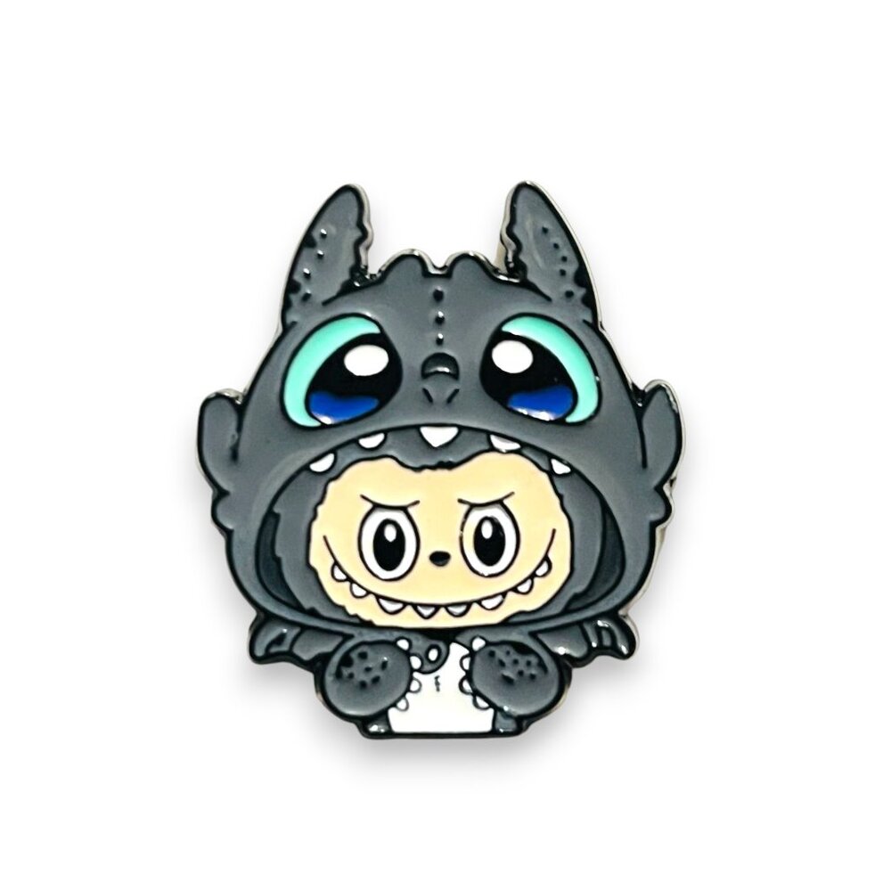 Labubu in Dragon Costume Fan Art Enamel Pin Lapel Pin